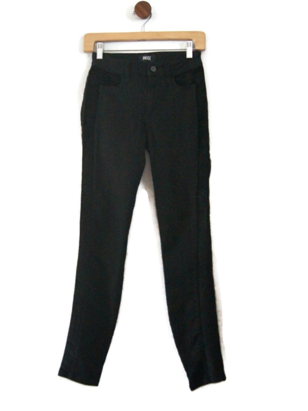 PAIGE Hoxton Ultra Skinny Jeans Women's 24 Black High Rise Stretch Denim NWOT